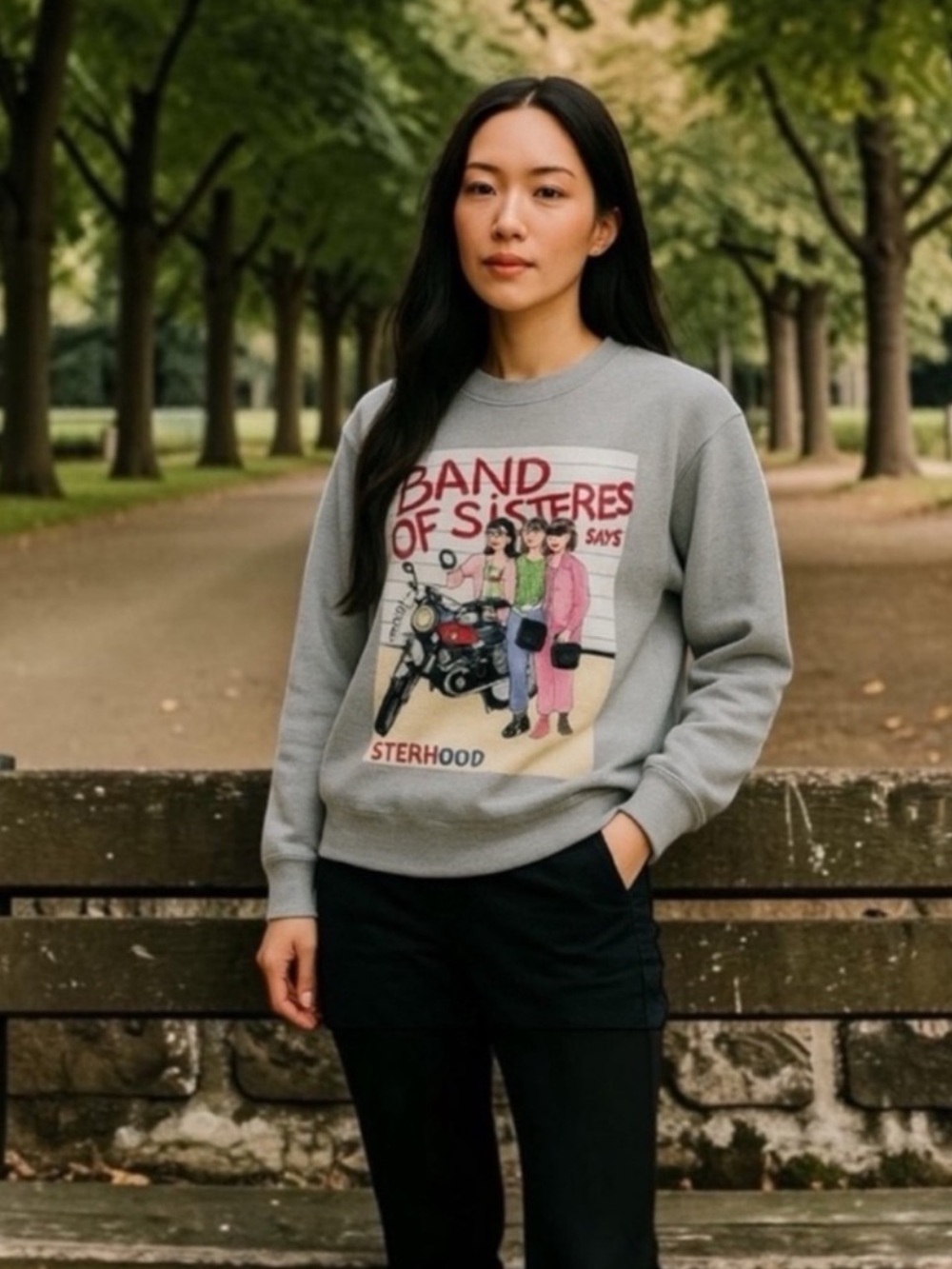 Zadig & Voltaire Band of Sisters Graphic Sweatshirt RARE HTF ~ size Small